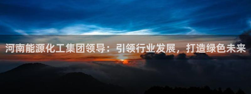 球盟会app最新地址在哪里：河南能源化工集团领导：引领行业发