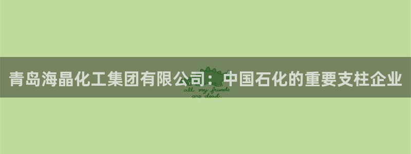 球盟会黑款吗还是白款：青岛海晶化工集团有限公司：中国石化的重