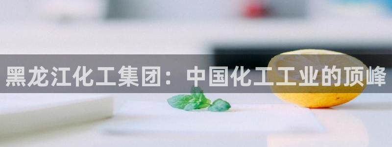 球盟会唯一：黑龙江化工集团：中国化工工业的顶峰