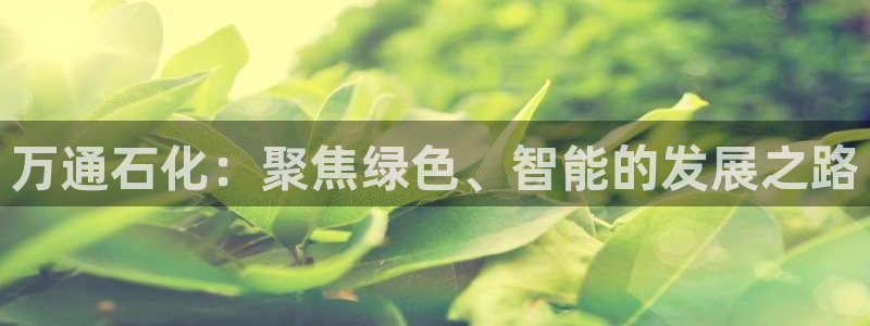 球盟会电子：万通石化：聚焦绿色、智能的发