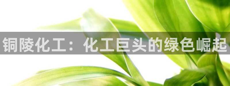 球盟会官方登录平台：铜陵化工：化工巨头的绿色崛起